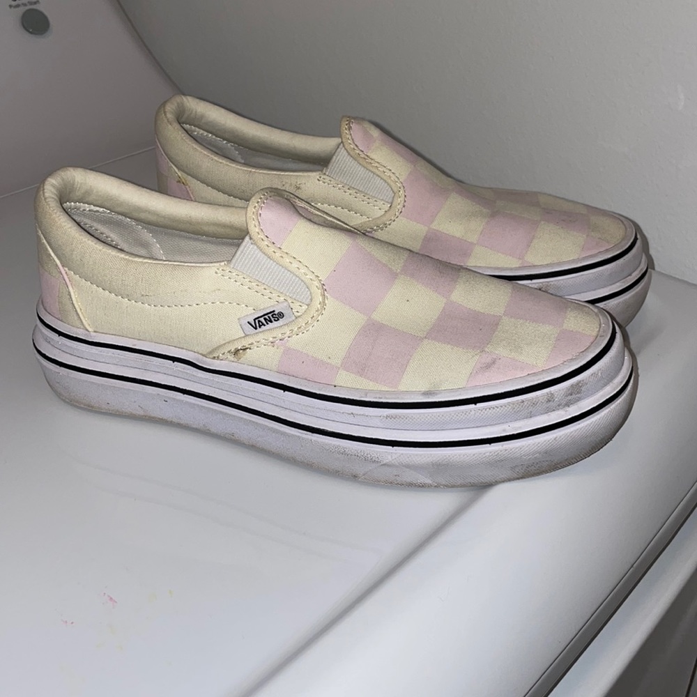 Women’s Classic Slip On Platform Plaid Vans